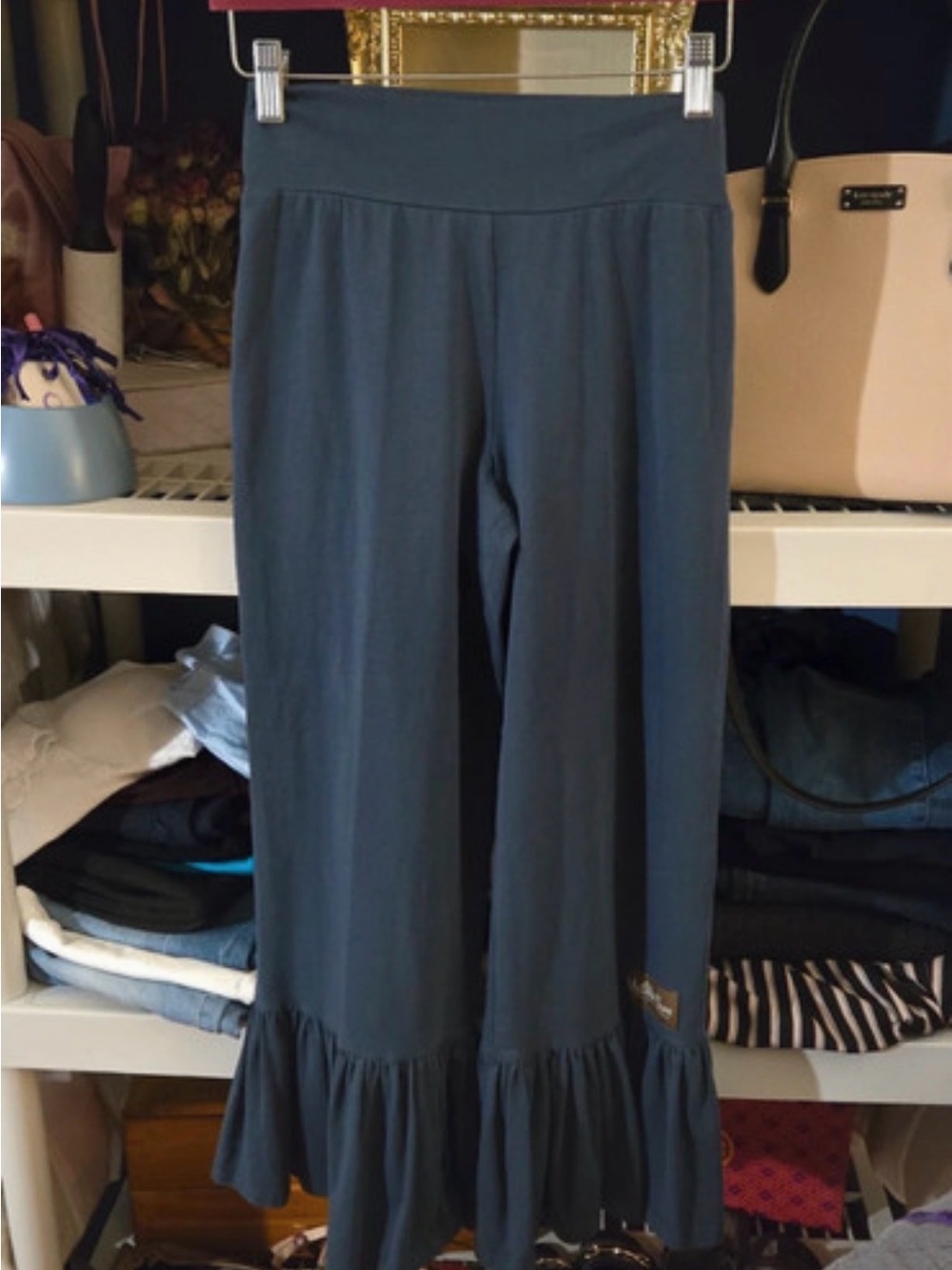 Matilda Jane Slate Blue Ruffled Hem Capris